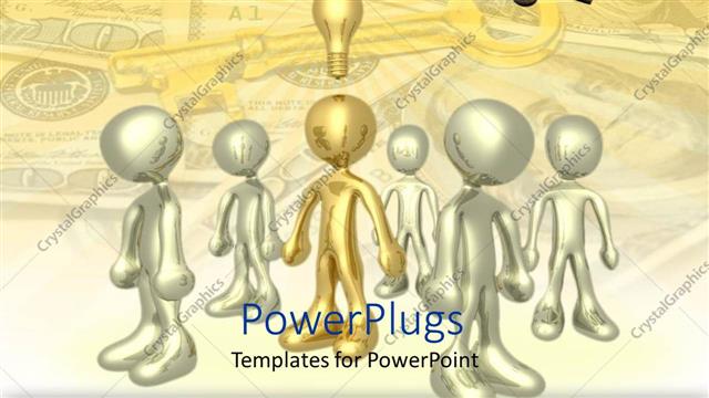  Presentation with great idea - A number of people with one of them having an idea