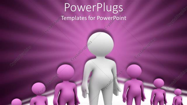  Presentation with tall - A number of people with one tall man standing in the middle