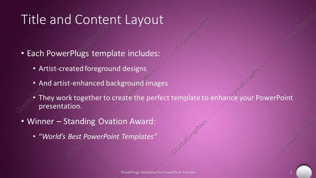 Title and Content presentation slide layout