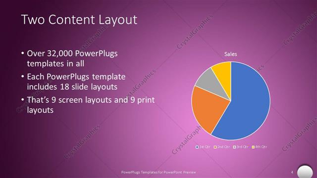 Two Content presentation slide layout