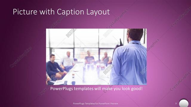Picture with Caption presentation slide layout