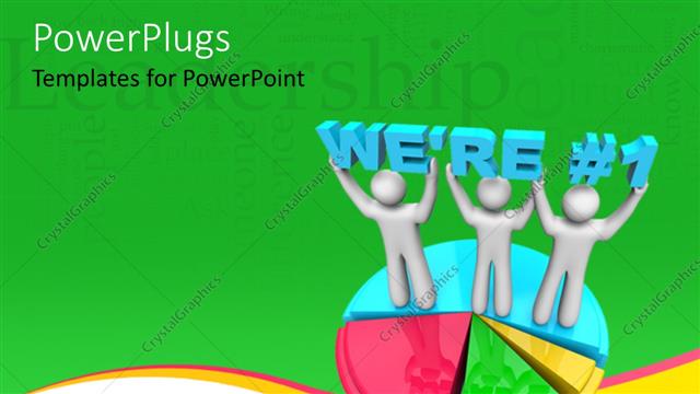  Presentation with pie chart - A number of people and a pie chart