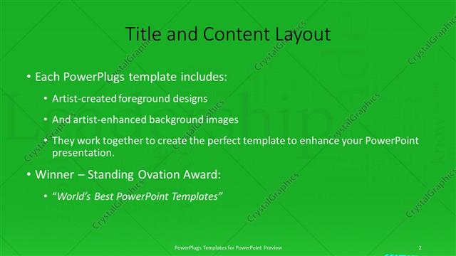 Title and Content presentation slide layout