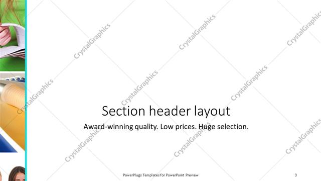 Section Header presentation slide layout