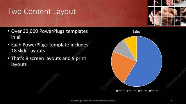 Two Content presentation slide layout