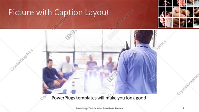 Picture with Caption presentation slide layout