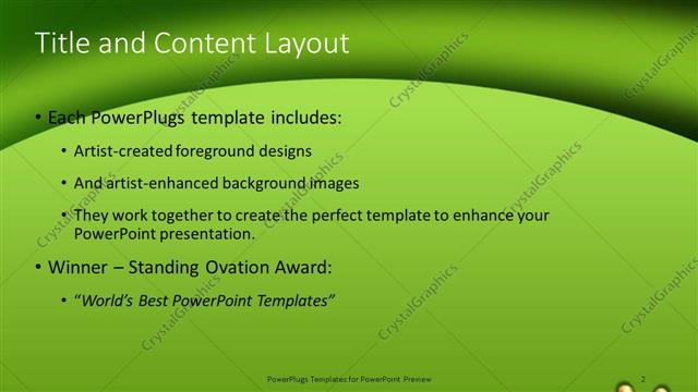 Title and Content presentation slide layout