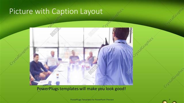 Picture with Caption presentation slide layout