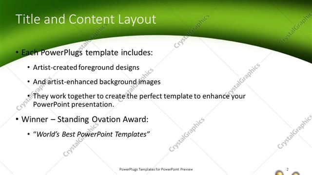 Title and Content presentation slide layout