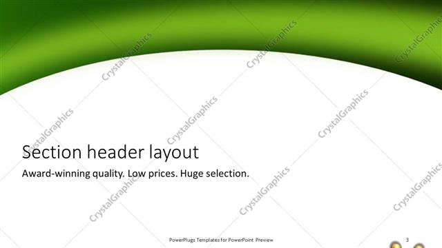 Section Header presentation slide layout