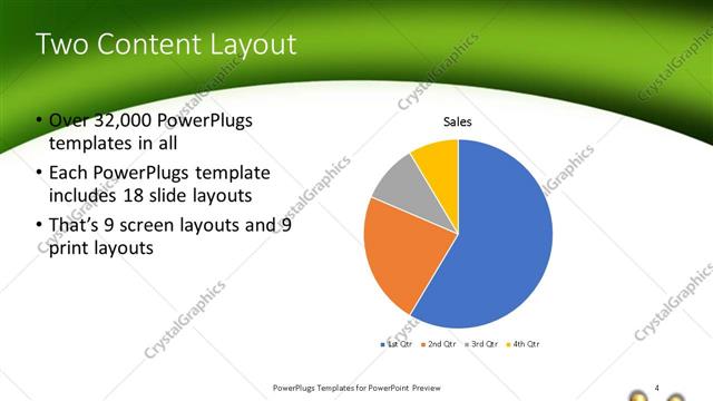 Two Content presentation slide layout