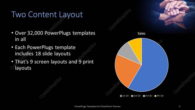 Two Content presentation slide layout