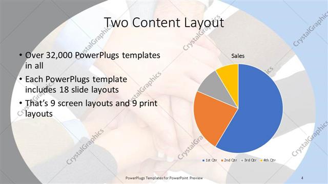 Two Content presentation slide layout