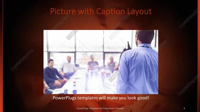 Picture with Caption presentation slide layout