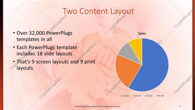 Two Content presentation slide layout