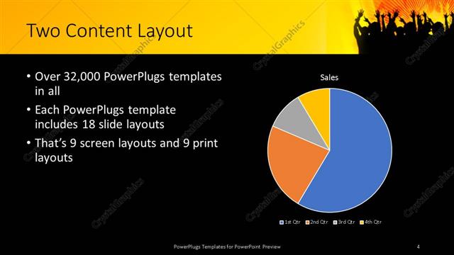 Two Content presentation slide layout