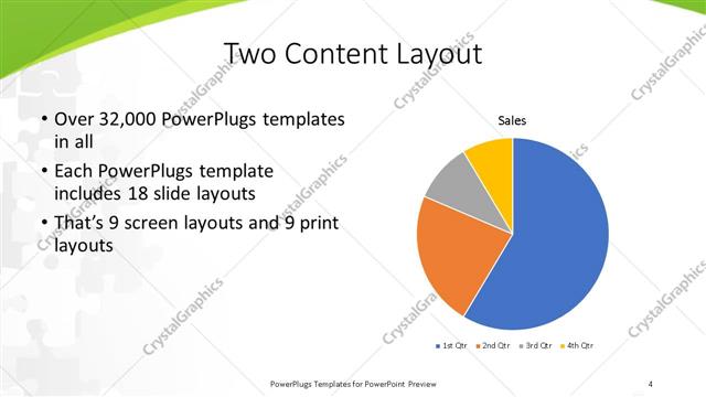 Two Content presentation slide layout