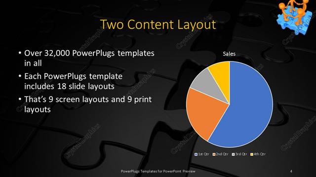 Two Content presentation slide layout