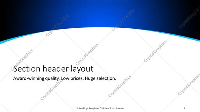 Section Header presentation slide layout