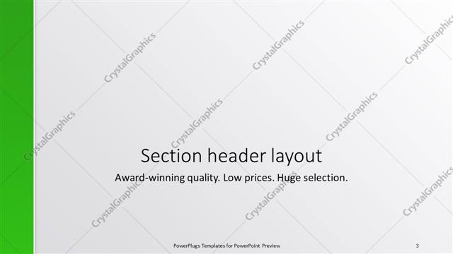 Section Header presentation slide layout