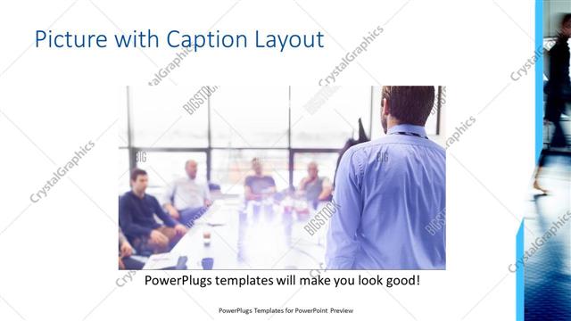 Picture with Caption presentation slide layout
