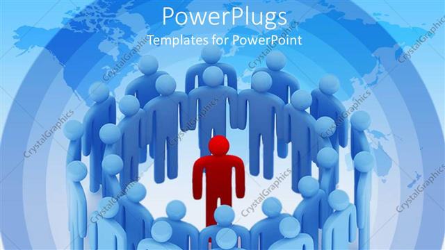  Presentation with community - A number of people with a red one in the middle