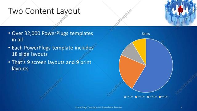 Two Content presentation slide layout