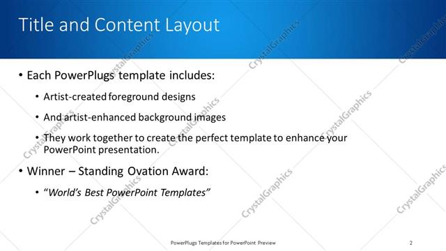 Title and Content presentation slide layout