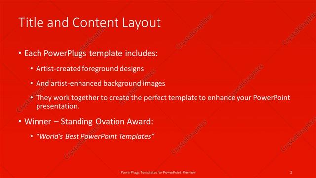 Title and Content presentation slide layout