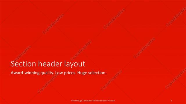 Section Header presentation slide layout