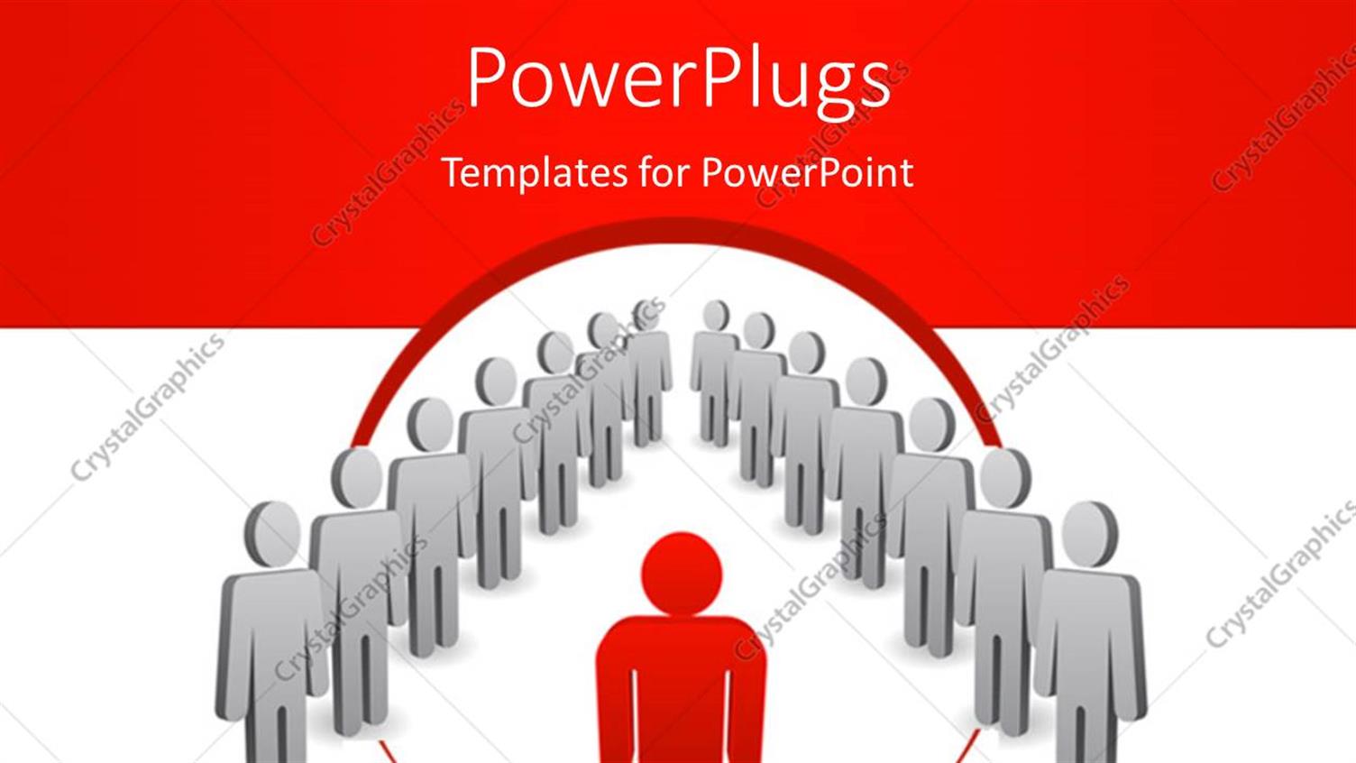 Featuring a Number of People with a Reddish Background