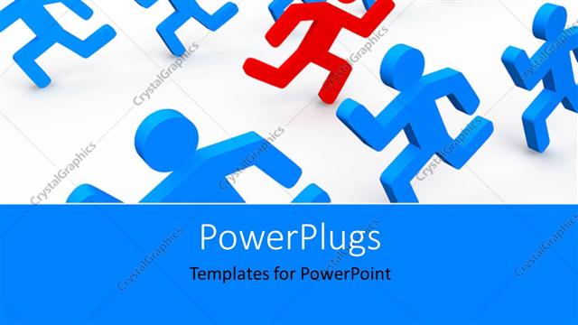  Presentation with crowd - A number of people running in different directions