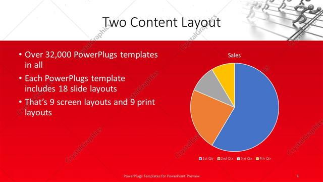 Two Content presentation slide layout