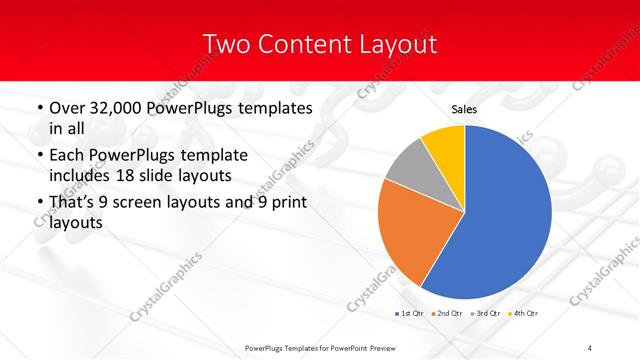 Two Content presentation slide layout
