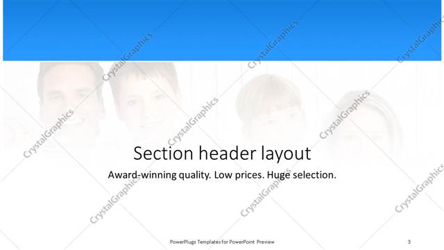 Section Header presentation slide layout