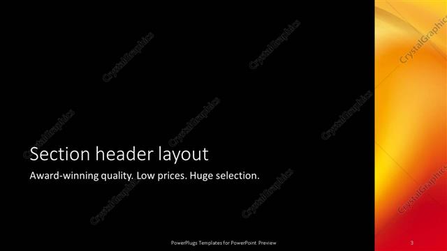 Section Header presentation slide layout