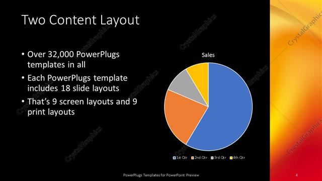 Two Content presentation slide layout