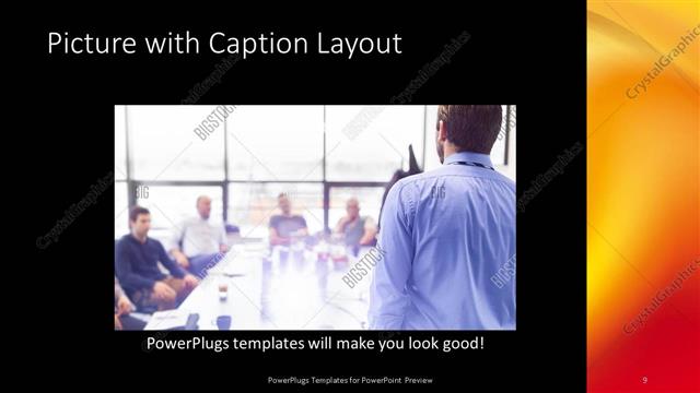 Picture with Caption presentation slide layout