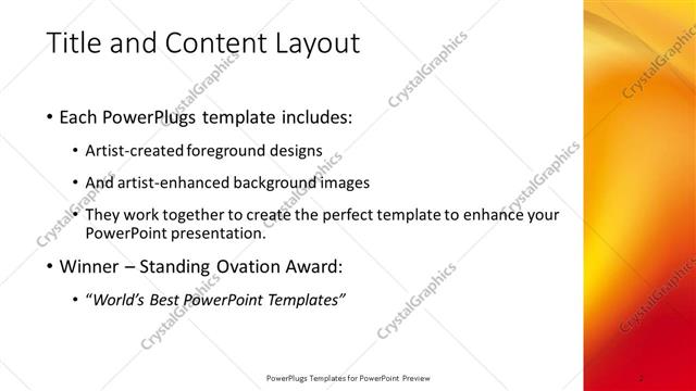 Title and Content presentation slide layout