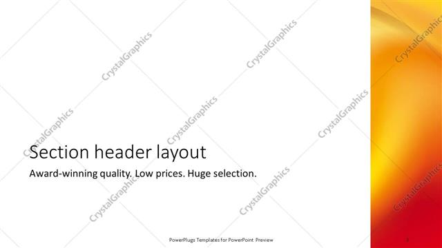 Section Header presentation slide layout