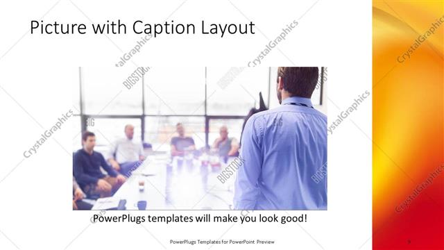 Picture with Caption presentation slide layout