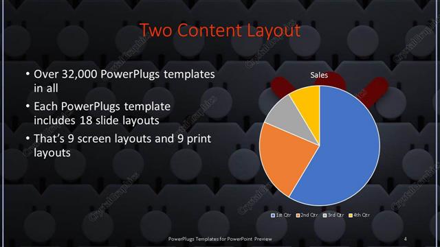 Two Content presentation slide layout