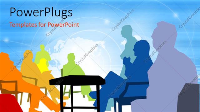  Presentation with people - A number of people sitting and talking to each other