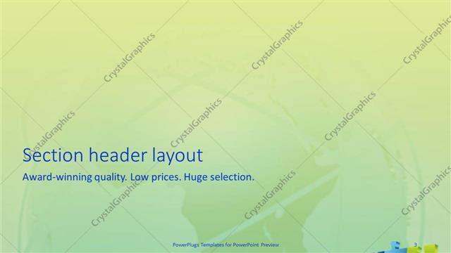 Section Header presentation slide layout