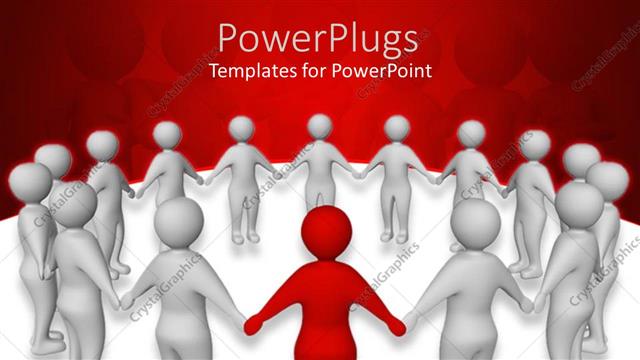  Presentation with team leader - A number of people standing in a circle