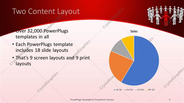 Two Content presentation slide layout