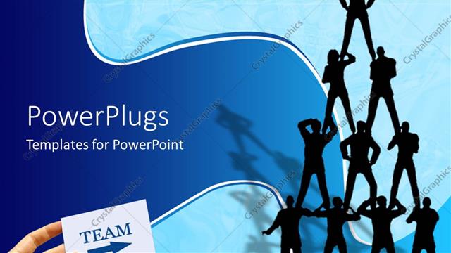  Presentation with team - A number of people standing on each other's shoulders