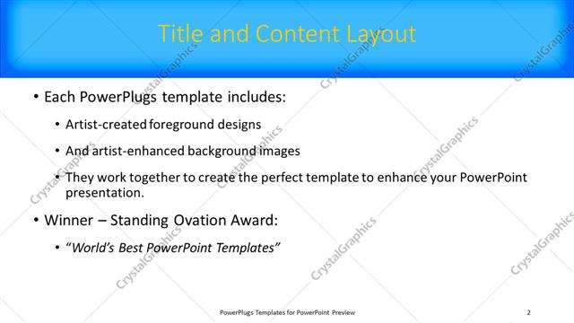 Title and Content presentation slide layout
