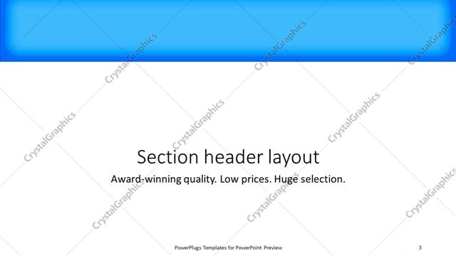 Section Header presentation slide layout
