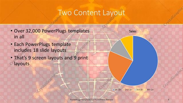 Two Content presentation slide layout